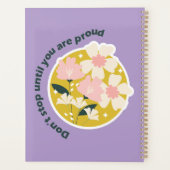 Don’t Stop Until You Are Proud Motivational Quote Planner (Achterkant)