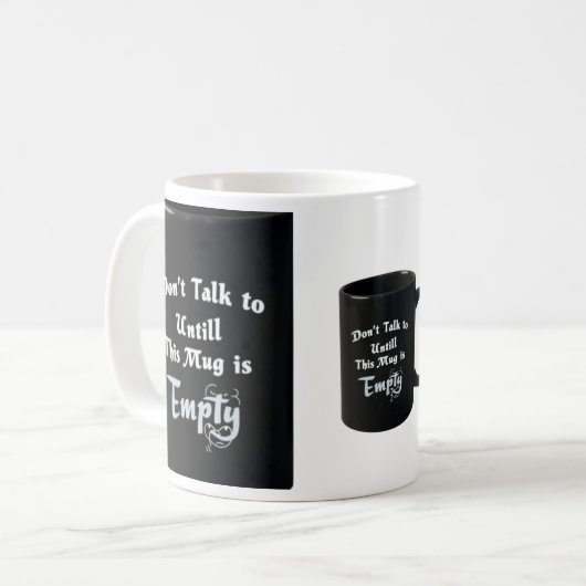 Don’t Talk to Me Mug – Sarcastic Coffee Cup Koffiemok (Voorkant links)