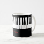 Don’t touch – piano keys design koffiemok (Voorkant rechts)