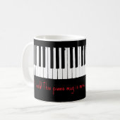 Don’t touch – piano keys design koffiemok (Voorkant links)