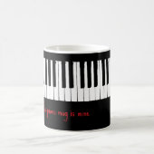 Don’t touch – piano keys design koffiemok (Center)