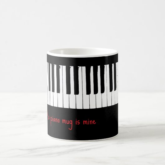 Don’t touch – piano keys design koffiemok (Center)