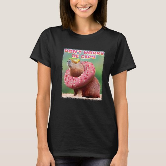 Don t Worry Be Capy Capybara T-shirt (Voorkant)