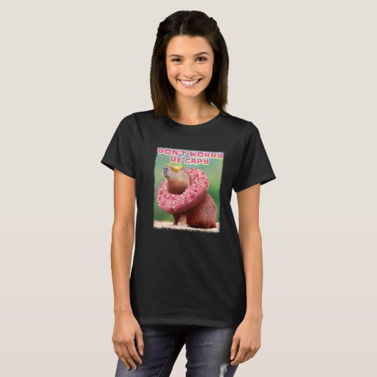 Don t Worry Be Capy Capybara T-shirt (Voorkant volledig)