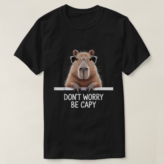 Don’t Worry Be Capy Funny Capybara Shirt (Design voorkant)