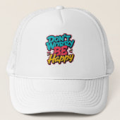 Don’t Worry Be Happy Graffiti Hat Trucker Pet (Voorkant)