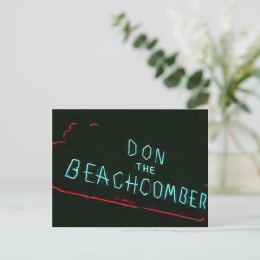 Don The Beachcomber,  Chicago Neon Post Car Briefkaart (Staand voorkant)