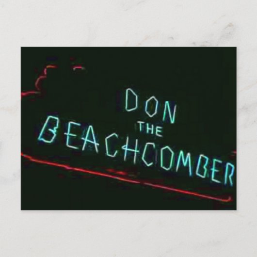 Don The Beachcomber,  Chicago Neon Post Car Briefkaart (Voorkant)