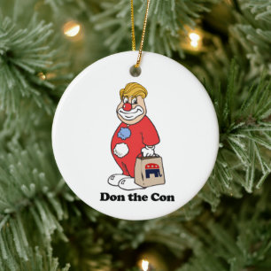 Don the con — Anti-Trump Design — Politiek.p Keramisch Ornament
