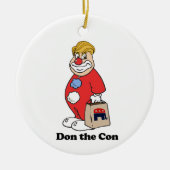 Don the con — Anti-Trump Design — Politiek.p Keramisch Ornament (Voorkant)