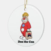 Don the con — Anti-Trump Design — Politiek.p Keramisch Ornament (Links)