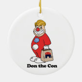 Don the con — Anti-Trump Design — Politiek.p Keramisch Ornament (Achterkant)