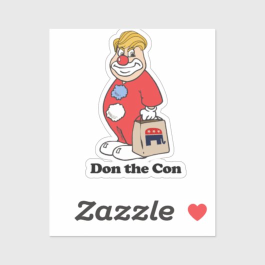 Don the con — Anti-Trump Design — Politiek.p Sticker (Vel)