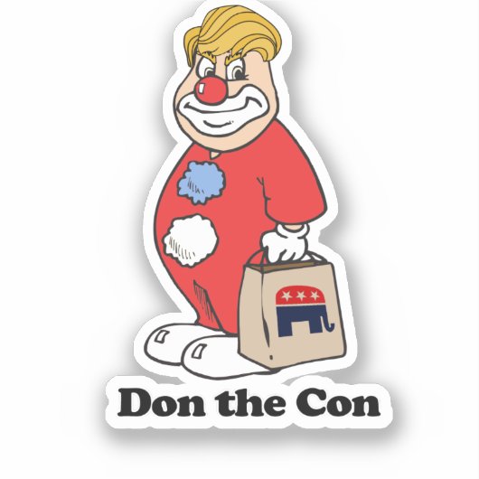Don the con — Anti-Trump Design — Politiek.p Sticker (Voorkant)