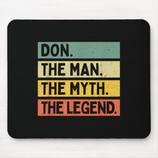 Don the Myth: Het Man van The Legend Funny Muismat (Voorkant)