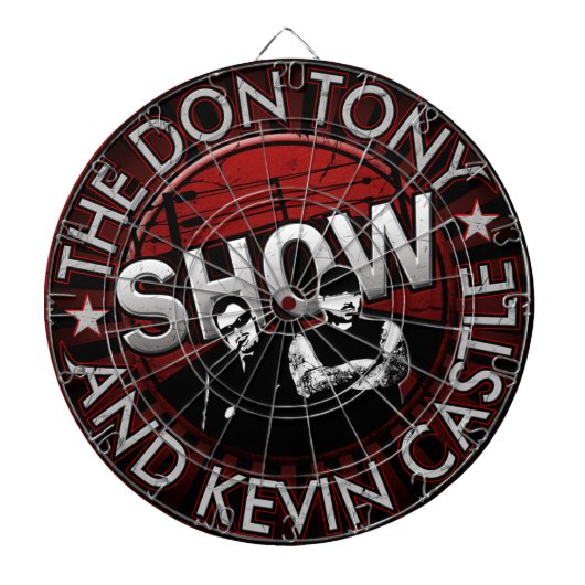 Don Tony en Kevin Castle Show Dartboard! Dartbord (Voorkant)
