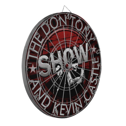 Don Tony en Kevin Castle Show Dartboard! Dartbord (Voorkant Links)