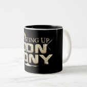 'Don Tony opgroeien' Mok! Tweekleurige Koffiemok (Voorkant rechts)
