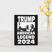 Don Trump 2024 Bulletproof Never Surrender Legend Kaart (Gele Bloem)