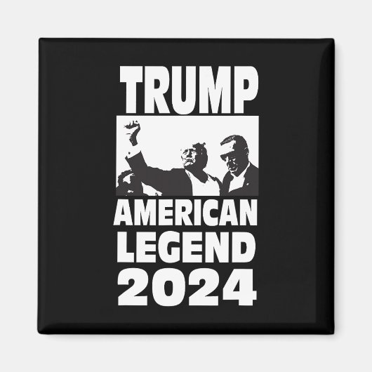 Don Trump 2024 Bulletproof Never Surrender Legend Magneet (Voorkant)