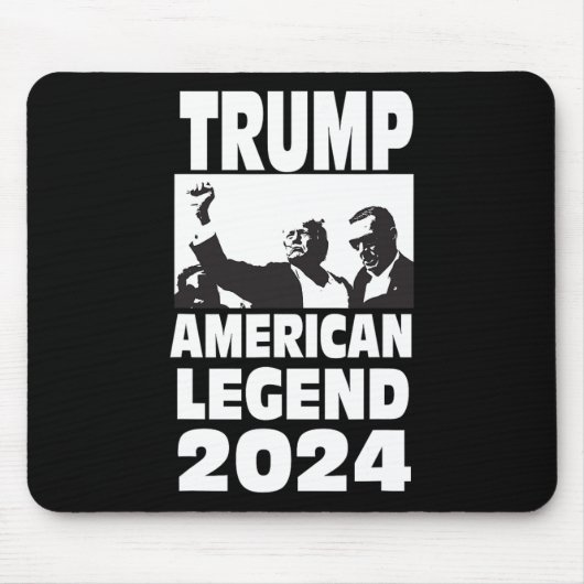 Don Trump 2024 Bulletproof Never Surrender Legend Muismat (Voorkant)