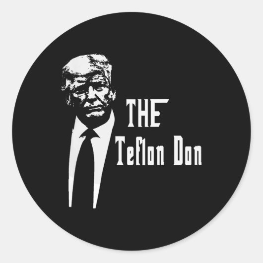 Don Trump Funny Ronde Sticker (Voorkant)