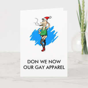 Don we Now Our Gay Apparel Feestdagen Kaart