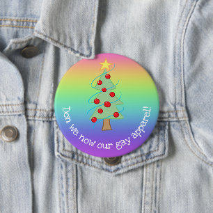 Don we Now Our Gay Apparel Rainbow Button