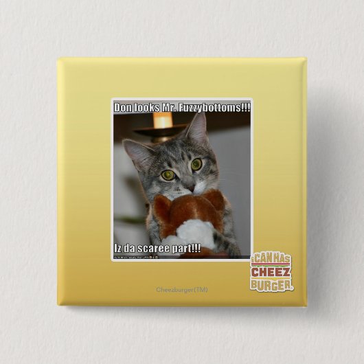 Don ziet er vierkante button 5,1 cm (Voorkant)