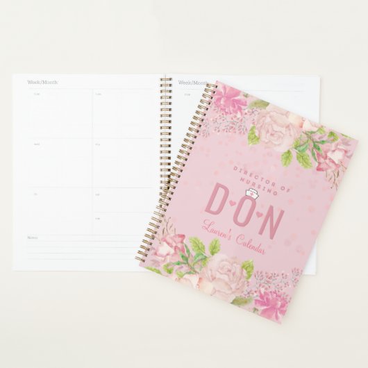 DON Zurse Pink - Aangepaste Floral Journal Planner (Display)