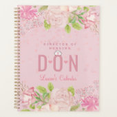 DON Zurse Pink - Aangepaste Floral Journal Planner (Voorkant)