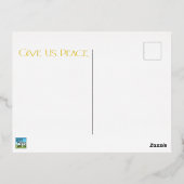 Dona Nobis Pacem Elegant geeft ons vrede Folie Feestdagen Briefkaart (Achterkant)