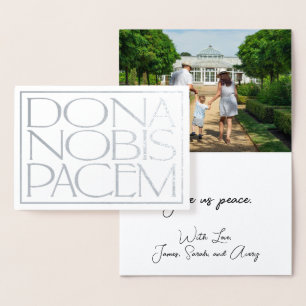 Dona Nobis Pacem Elegant geeft ons vrede Folie Kaarten
