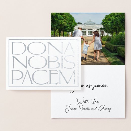 Dona Nobis Pacem Elegant geeft ons vrede Folie Kaarten (Display)
