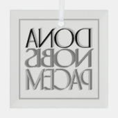 Dona Nobis Pacem Elegant geeft ons vrede Glas Ornament (Achterkant)