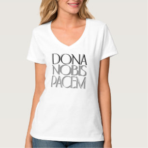 Dona Nobis Pacem, geef ons vrede Typografie Art T-shirt