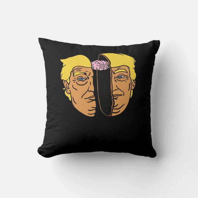 Donald Brain Trumpkin Artwork Kussen (Voorkant)