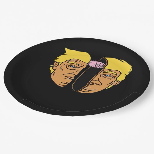 Donald Brain Trumpkin Artwork Papieren Bordje (Gekanteld)