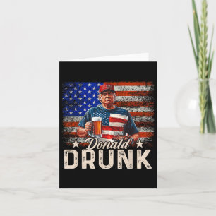 Donald Drink Trump Drink bier op 4 juli Kaart