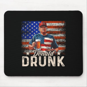 Donald Drink Trump Drink bier op 4 juli Muismat