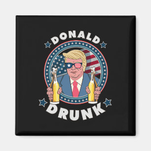 Donald Dronken Trump 4 juli Grappig Drinken Pres Magneet