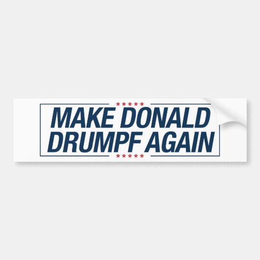 Donald Drumpf weer maken Bumpersticker (Voorkant)