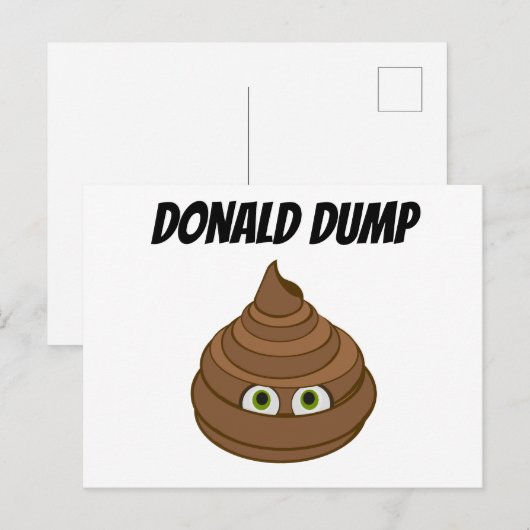 Donald Dump Briefkaart (Voorkant / Achterkant)