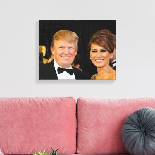 DONALD EN MELANIA TRUMP CANVAS AFDRUK (Insitu (Woonkamer))