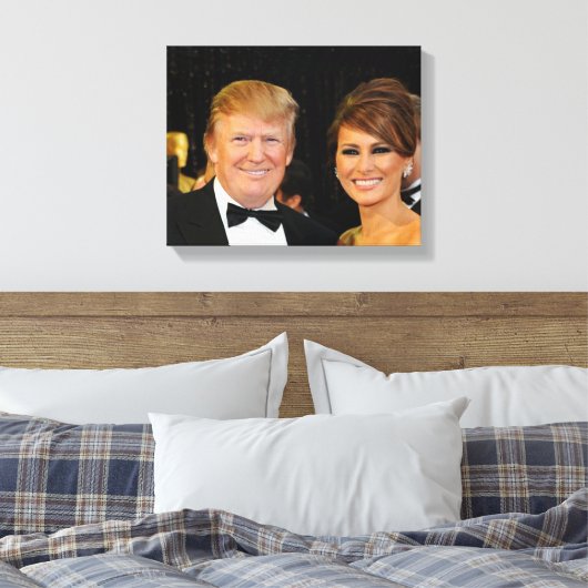 DONALD EN MELANIA TRUMP CANVAS AFDRUK (Insitu (Slaapkamer))