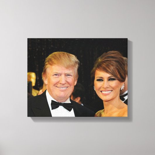 DONALD EN MELANIA TRUMP CANVAS AFDRUK (Voorkant)