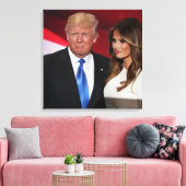 DONALD EN MELANIA TRUMP CANVAS AFDRUK (Insitu (Woonkamer))