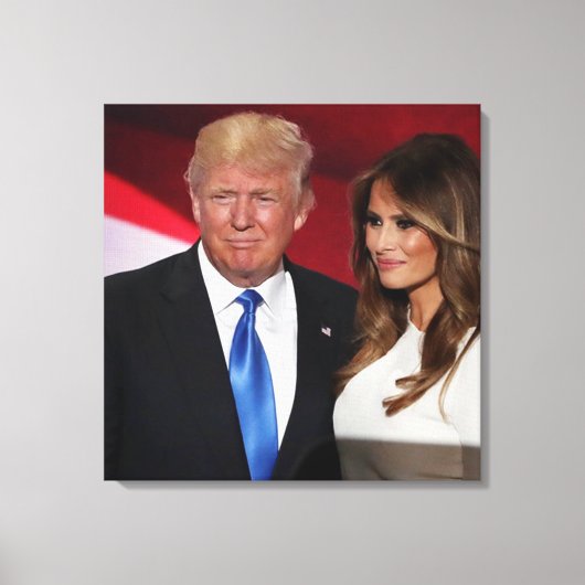 DONALD EN MELANIA TRUMP CANVAS AFDRUK (Voorkant)