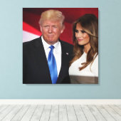 DONALD EN MELANIA TRUMP CANVAS AFDRUK (Insitu (Houten vloer))