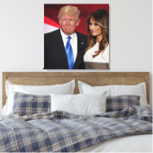 DONALD EN MELANIA TRUMP CANVAS AFDRUK (Insitu (Slaapkamer))